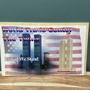 World Trade Center 3D NM3DB Balsa Wood Puzzle Model Twin Towers  New!